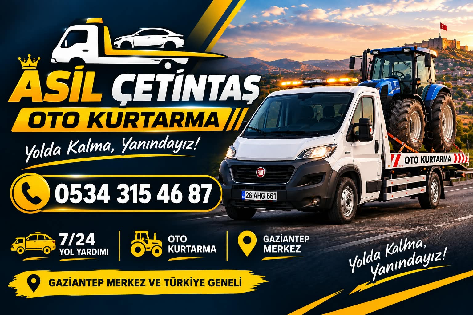 Antep Oto Çekici Profesyonel Hizmet